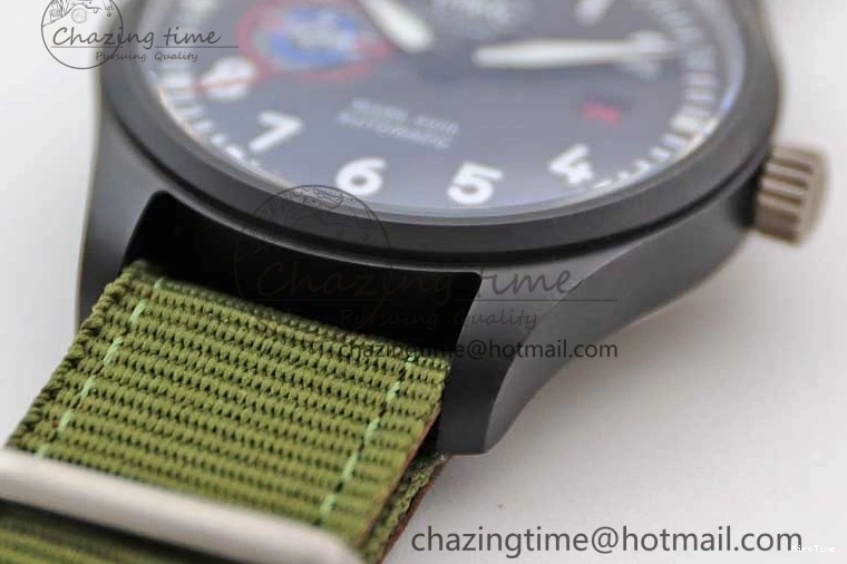 MIROTIME 0119 Packable Mark XVIII ‘TOPGUN SFTI’ Ceramic M+F Best Edition Black Dial on Green Nylon Strap 7048